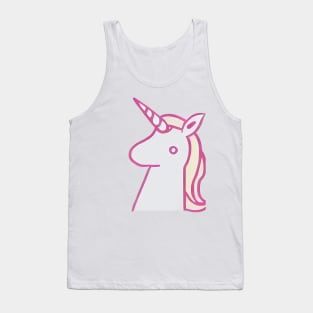 Beautiful minimalist pink unicorn Tank Top